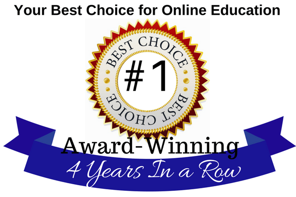 Accredited online school who has won awards four years in a row